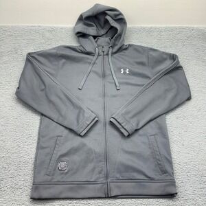 Under Armour UM8981SCGR Mens Large Gray USC Gamecocks ColdGear Full Zip Hoodie